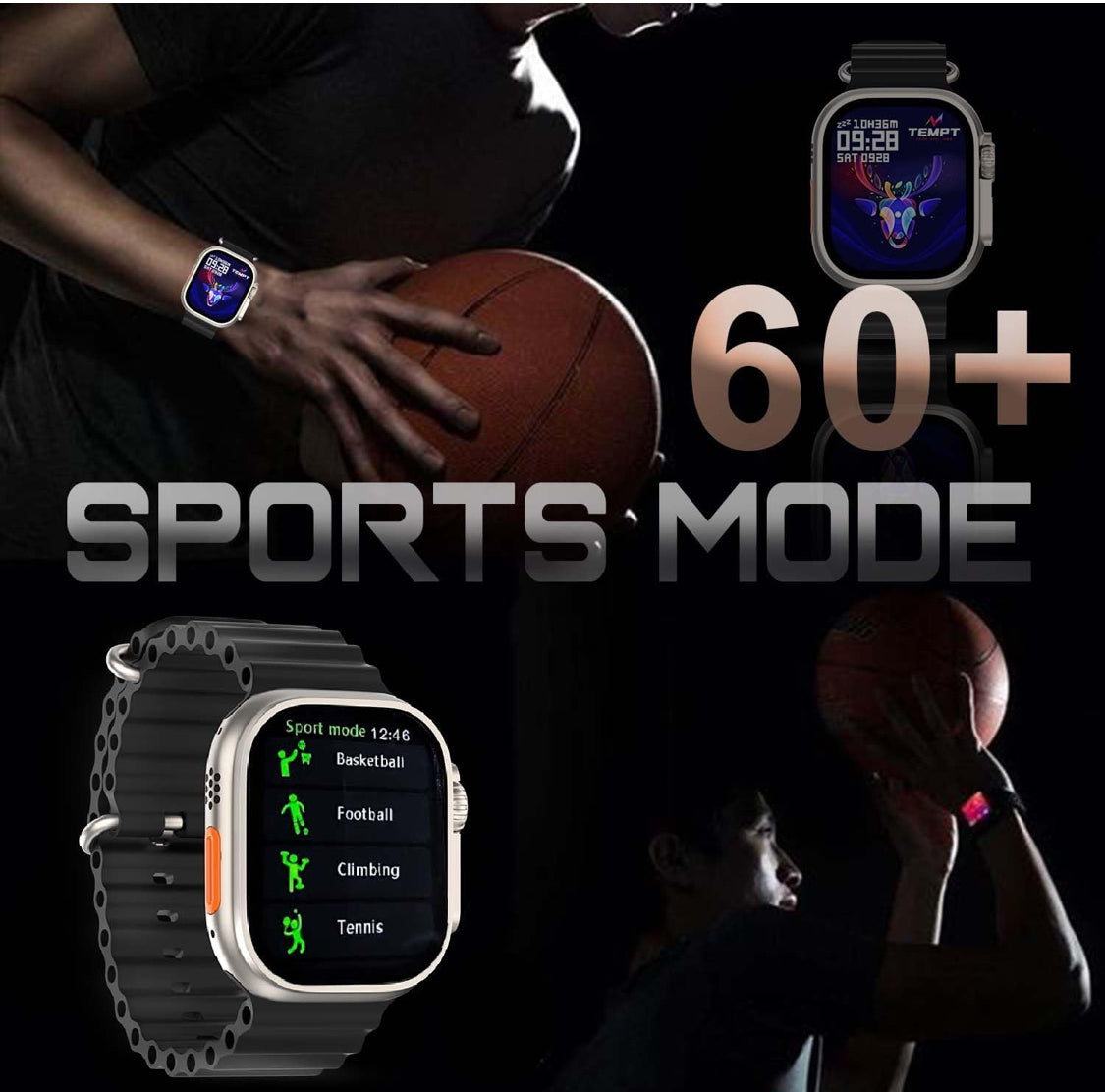 Ultra Smartwatch 9 – Bluetooth Calling, 2.2” HD Display, Fitness & Health Tracker